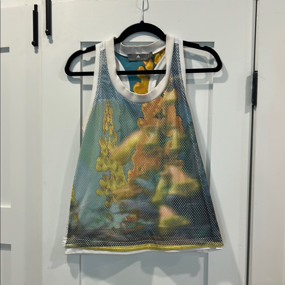 Adidas by Stella McCartney Abstract Mesh Tank